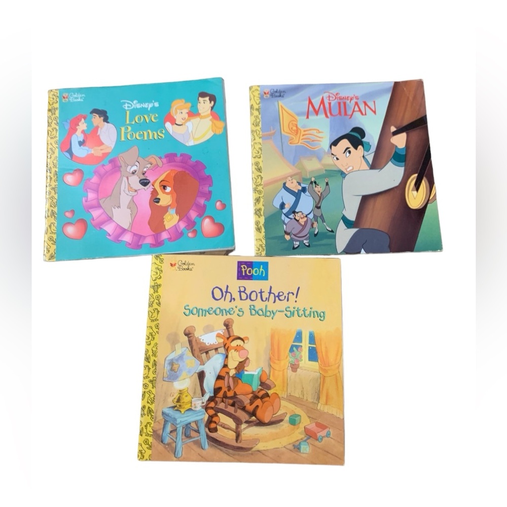 Kids Books Vintage 1990's Golden Books Bundle